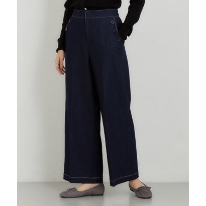 ザ ショップ ティーケー  (ウィメン) THE SHOP TK(Women) デニムステッチマリンパンツ （ネイビー(094)）｜詳細画像
