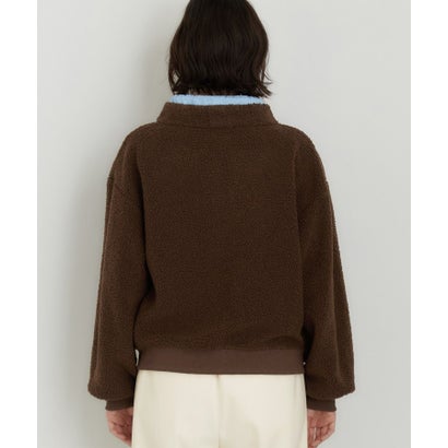 ザ ショップ ティーケー  (ウィメン) THE SHOP TK(Women) ボア配色ZIPブルゾン （ブラウン(043)）｜詳細画像