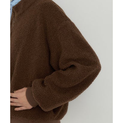 ザ ショップ ティーケー  (ウィメン) THE SHOP TK(Women) ボア配色ZIPブルゾン （ブラウン(043)）｜詳細画像