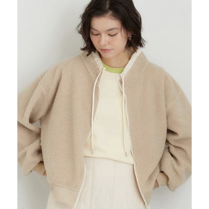 ザ ショップ ティーケー  (ウィメン) THE SHOP TK(Women) ボア配色ZIPブルゾン （ブラウン(043)）｜詳細画像