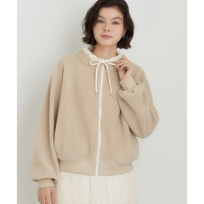 ザ ショップ ティーケー  (ウィメン) THE SHOP TK(Women) ボア配色ZIPブルゾン （ブラウン(043)）｜詳細画像