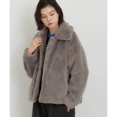 ザ ショップ ティーケー  (ウィメン) THE SHOP TK(Women) フェイクファージャケット （アイボリー(004)）｜詳細画像