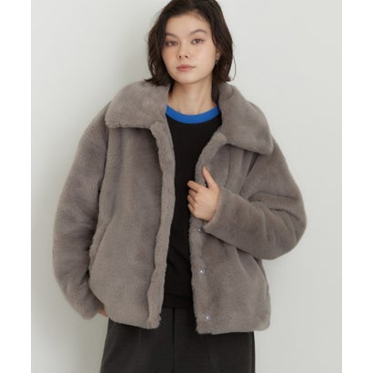 ザ ショップ ティーケー  (ウィメン) THE SHOP TK(Women) フェイクファージャケット （アイボリー(004)）｜詳細画像