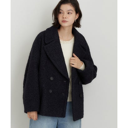 ザ ショップ ティーケー  (ウィメン) THE SHOP TK(Women) ナッピングコクーンジャケット （ネイビー(094)）｜詳細画像