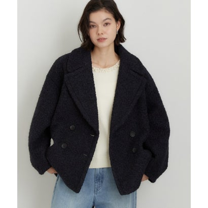 ザ ショップ ティーケー  (ウィメン) THE SHOP TK(Women) ナッピングコクーンジャケット （グレージュ(050)）｜詳細画像