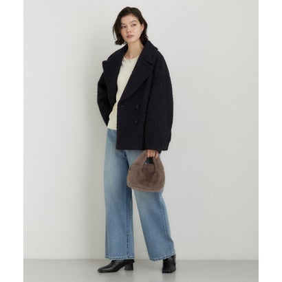 ザ ショップ ティーケー  (ウィメン) THE SHOP TK(Women) ナッピングコクーンジャケット （グレージュ(050)）｜詳細画像