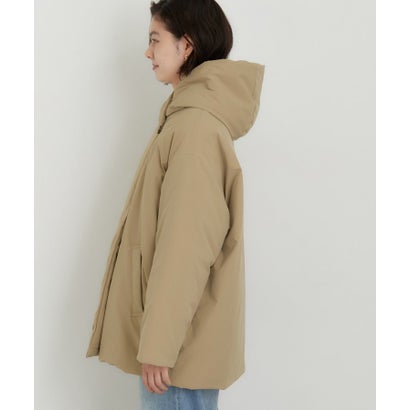ザ ショップ ティーケー  (ウィメン) THE SHOP TK(Women) スパンタフタアシメ中綿ジャケット （ピンクベージュ(053)）｜詳細画像