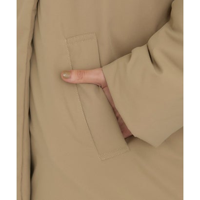 ザ ショップ ティーケー  (ウィメン) THE SHOP TK(Women) スパンタフタアシメ中綿ジャケット （ピンクベージュ(053)）｜詳細画像
