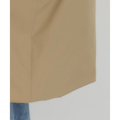 ザ ショップ ティーケー  (ウィメン) THE SHOP TK(Women) スパンタフタアシメ中綿ジャケット （ピンクベージュ(053)）｜詳細画像