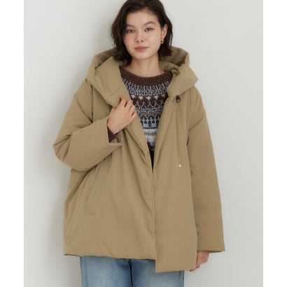 ザ ショップ ティーケー  (ウィメン) THE SHOP TK(Women) スパンタフタアシメ中綿ジャケット （ピンクベージュ(053)）｜詳細画像