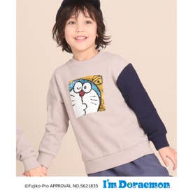 【140cmまで】I’m Doraemon リバーシブルスパンコールトレーナー (ライトベージュ)