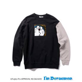 【160cmまで】I’m Doraemon リバーシブルスパンコールトレーナー (ディープグレー)