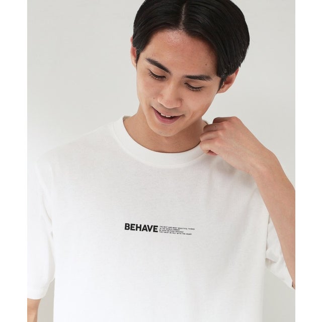 ロゴ コットン半袖Tシャツ （オフホワイト(003)）