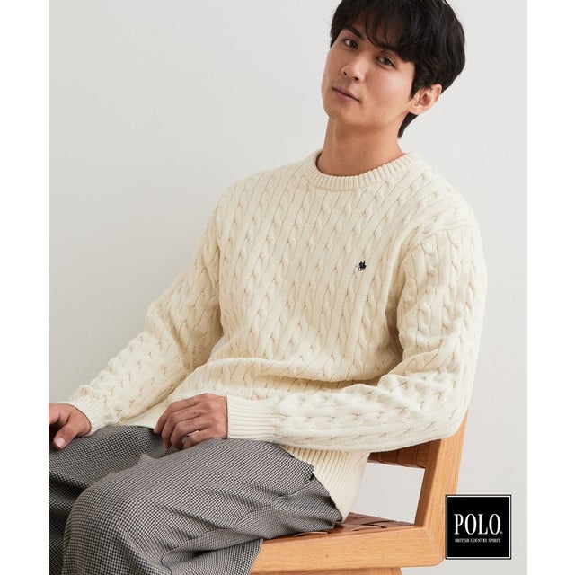 POLO BCS / 別注ケーブルニット （オフホワイト(003)）