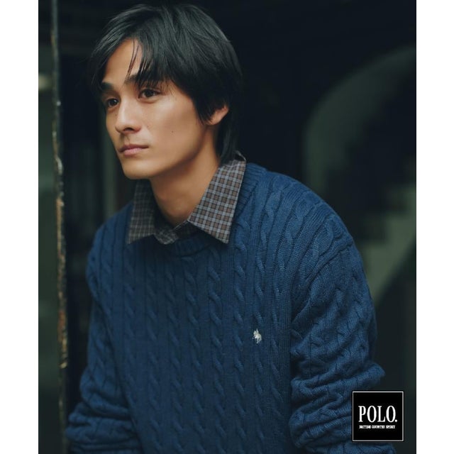 POLO BCS / 別注ケーブルニット （ネイビー(094)）