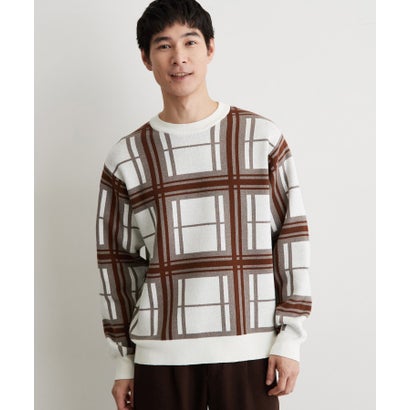 ザ ショップ ティーケー(メンズ) THE SHOP TK(Men) コットンカシミヤブレンドニット （オレンジ(069)）｜詳細画像