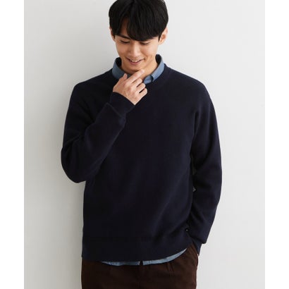 ザ ショップ ティーケー(メンズ) THE SHOP TK(Men) コットンカシミヤブレンドニット （ネイビー(294)）｜詳細画像