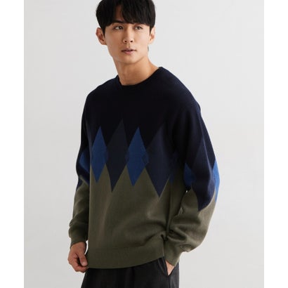 ザ ショップ ティーケー(メンズ) THE SHOP TK(Men) コットンカシミヤブレンドニット （ネイビー(294)）｜詳細画像