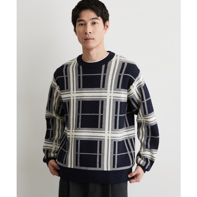 コットンカシミヤブレンドニット （ネイビー(294)）