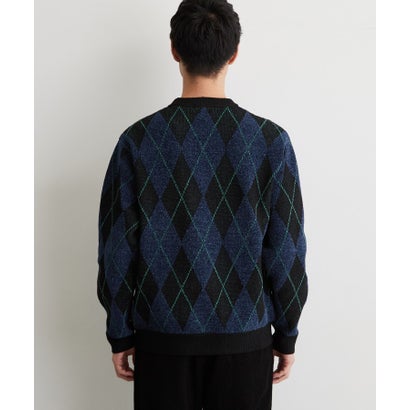 ザ ショップ ティーケー(メンズ) THE SHOP TK(Men) 【洗濯機OK】アーガイル柄クルーネックニット （グレー(212)）｜詳細画像