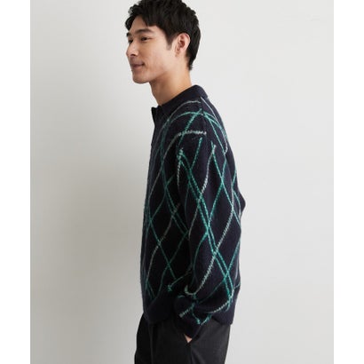 ザ ショップ ティーケー(メンズ) THE SHOP TK(Men) 【洗濯機OK】スキッパーニットポロシャツ （グレー(612)）｜詳細画像