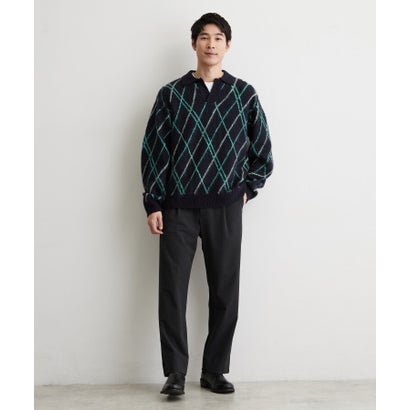 ザ ショップ ティーケー(メンズ) THE SHOP TK(Men) 【洗濯機OK】スキッパーニットポロシャツ （グレー(612)）｜詳細画像