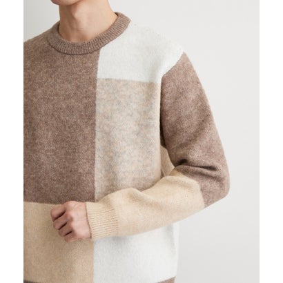 ザ ショップ ティーケー(メンズ) THE SHOP TK(Men) ブロッキングニット （ネイビー(294)）｜詳細画像