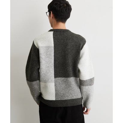 ザ ショップ ティーケー(メンズ) THE SHOP TK(Men) ブロッキングニット （ネイビー(294)）｜詳細画像