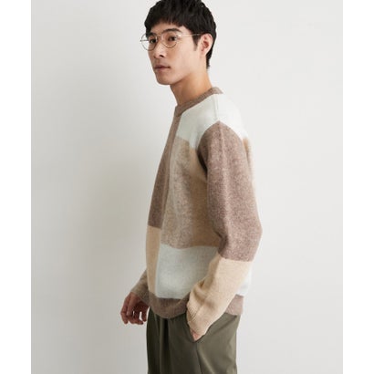 ザ ショップ ティーケー(メンズ) THE SHOP TK(Men) ブロッキングニット （ネイビー(294)）｜詳細画像