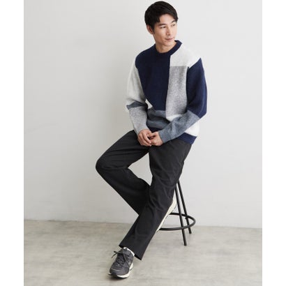 ザ ショップ ティーケー(メンズ) THE SHOP TK(Men) ブロッキングニット （モカブラウン(242)）｜詳細画像