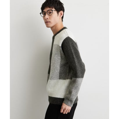ザ ショップ ティーケー(メンズ) THE SHOP TK(Men) ブロッキングニット （モカブラウン(242)）｜詳細画像
