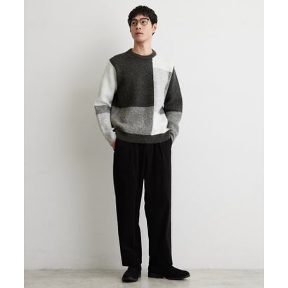 ザ ショップ ティーケー(メンズ) THE SHOP TK(Men) ブロッキングニット （モカブラウン(242)）｜詳細画像