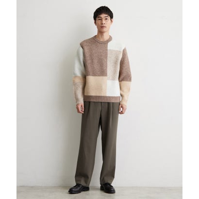 ザ ショップ ティーケー(メンズ) THE SHOP TK(Men) 【裏起毛／ストレッチ／洗濯機OK／ベルト要らず】セミワイドイージーパンツ WARM （チャコールグレー(014)）｜詳細画像
