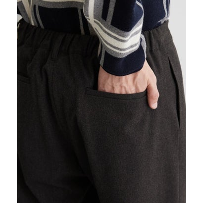 ザ ショップ ティーケー(メンズ) THE SHOP TK(Men) 【裏起毛／ストレッチ／洗濯機OK／ベルト要らず】セミワイドイージーパンツ WARM （チャコールグレー(014)）｜詳細画像