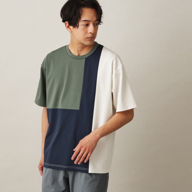 
                    ポンチパネル半袖Tシャツ （グリーン(522)）
