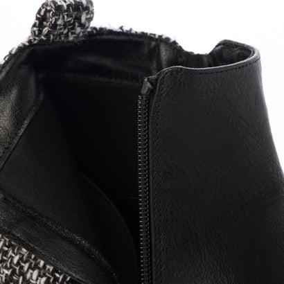 ブーツ 3cmヒール ショートブーツ 秋冬 レディース サイドジップ ショート 防滑 防寒 甲高 幅広 スエード 全11色 S-LL 太ヒール 疲れない 歩きやすい ローヒール 本革風 痛くない （ブラックコンビ）｜詳細画像