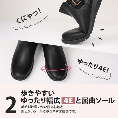ハンズフリー サイドゴアブーツ 超軽量 撥水 防水 3cmヒール ショートブーツ レディース 26秋冬新作 甲高 幅広 軽量 全3色 黒 S-LL 靴 シンプル 疲れない 歩きやすい 冬靴 レイン （ブラック）｜詳細画像