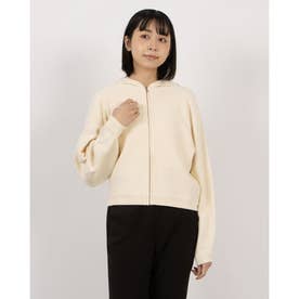 セオリー Theory ROUNDED COTTON ZIP UP HOO （オフホワイト 