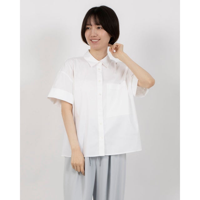 Theory 【テキスト】 ? COTTON SHIRTING SS CUFF P （ブラック）