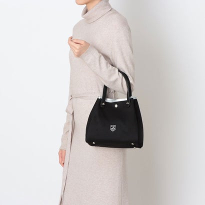 STUART Side tuck Tote Bag （BLACK/SILVER）｜詳細画像