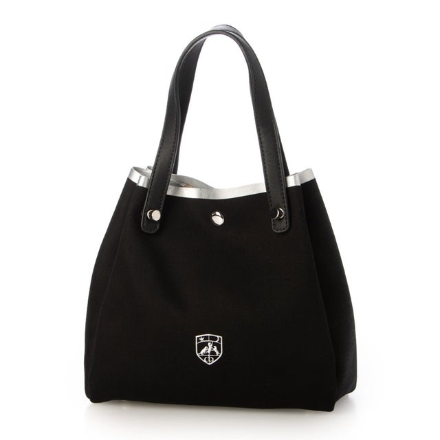 STUART Side tuck Tote Bag （BLACK/SILVER）