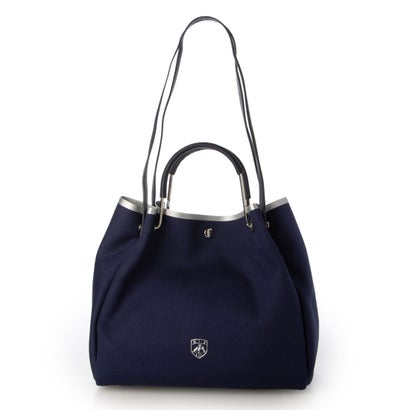 STUART Metal handle 2way Tote Bag （NAVY/SILVER）｜詳細画像