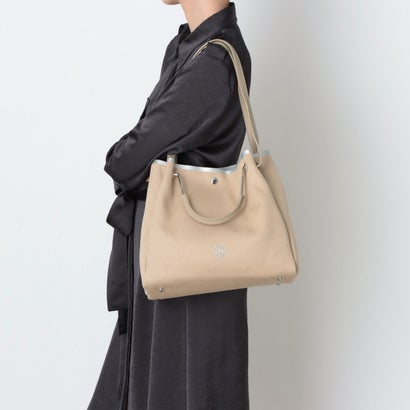 STUART Metal handle 2way Tote Bag （NAVY/SILVER）｜詳細画像