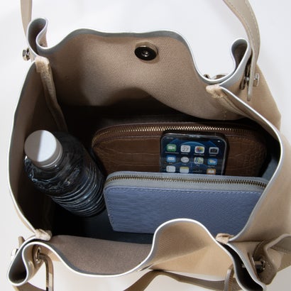 STUART Metal handle 2way Tote Bag （NAVY/SILVER）｜詳細画像