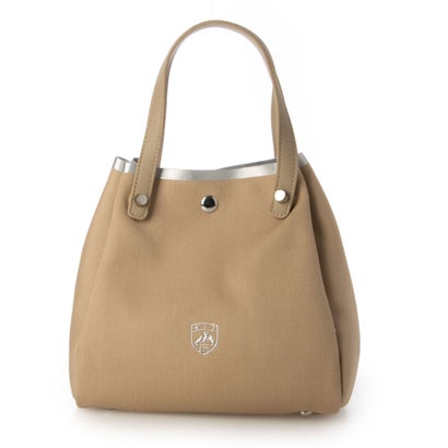 STUART Side tuck Tote Bag （BEIGE/SILVER）｜詳細画像