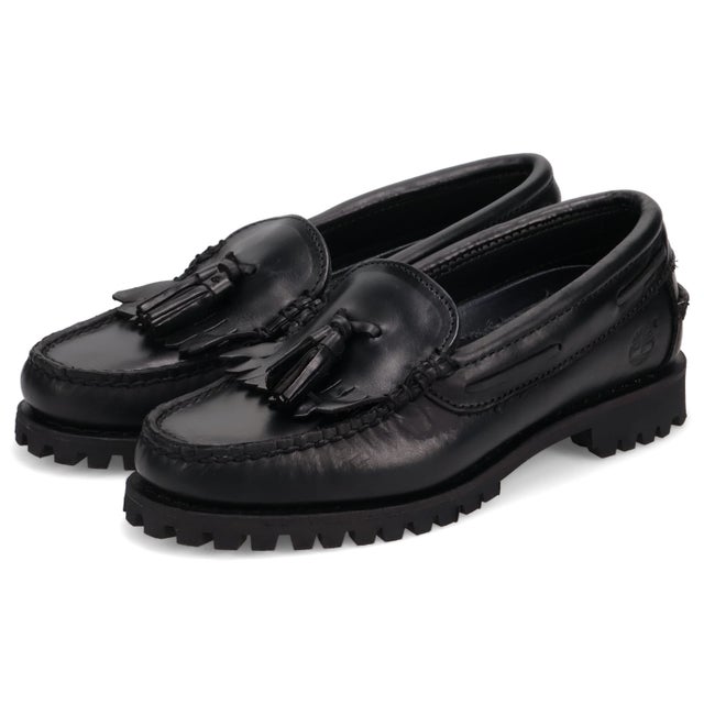 オーセンティック ローファー デッキシューズ レディース 幅広 本革 レザー WM PREMIUM TASSEL LOAFER ブラック 黒 A2Q21 （MMM）