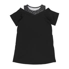 ジュニア 半袖機能Tシャツ icool ワンピース TR-9A4273OPG （ブラック）