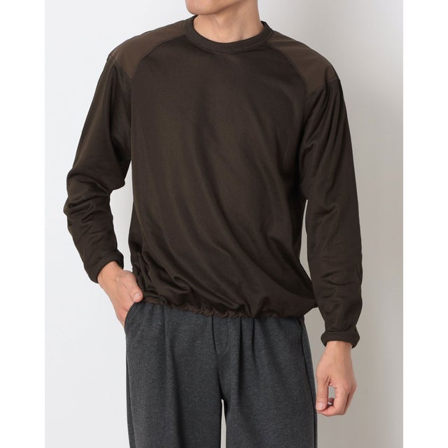 メンズ 長袖Tシャツ 保温リバーシブルロングTシャツ Octa(R)使用 TR-9C1546TJ （ブラウン）