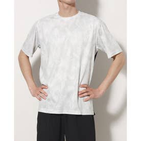 メンズ 半袖機能Tシャツ 半袖ポリメッシュプリントTシャツ TR-9C1303TS （ライトグレー）