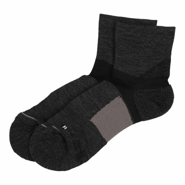 トレッキング ソックス ウールサポートソックス ショート丈 （BLACK）